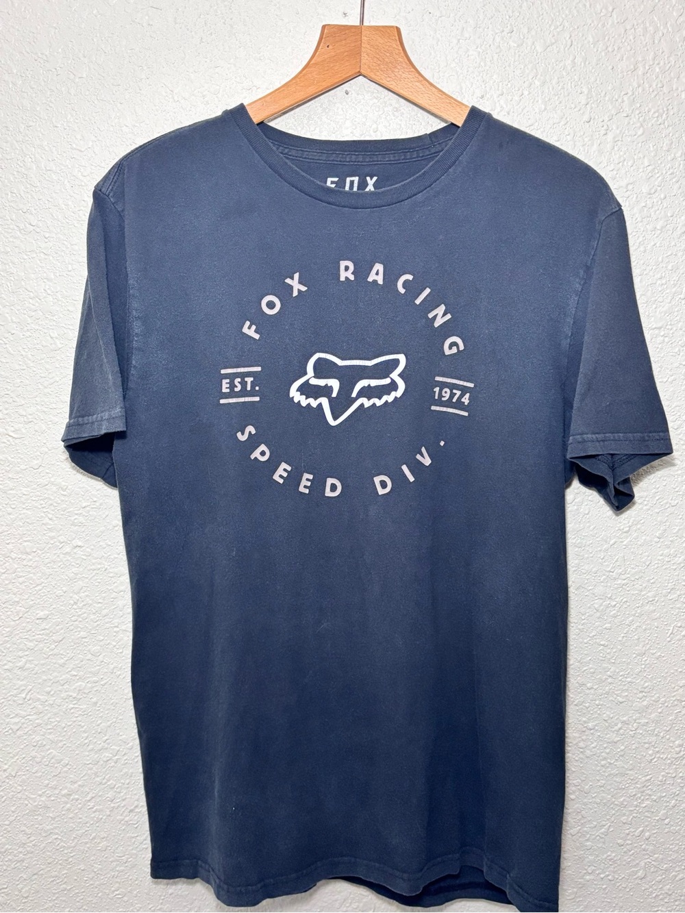 Fox Racing "Clocked Out" short sleeved teeshirt in black. Men’s L